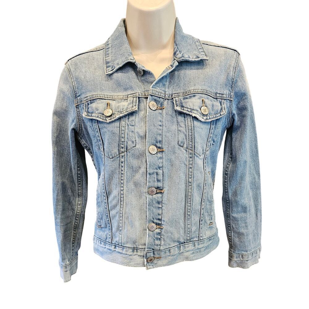Lucky brand the tomboy trucker denim button up jacket stretch XS winter jean
